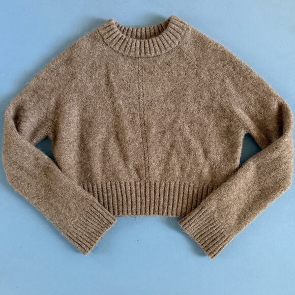 Sezane Sama Jumper Baby Alpaca Taupe Brown Sweater - Picture 4 of 6